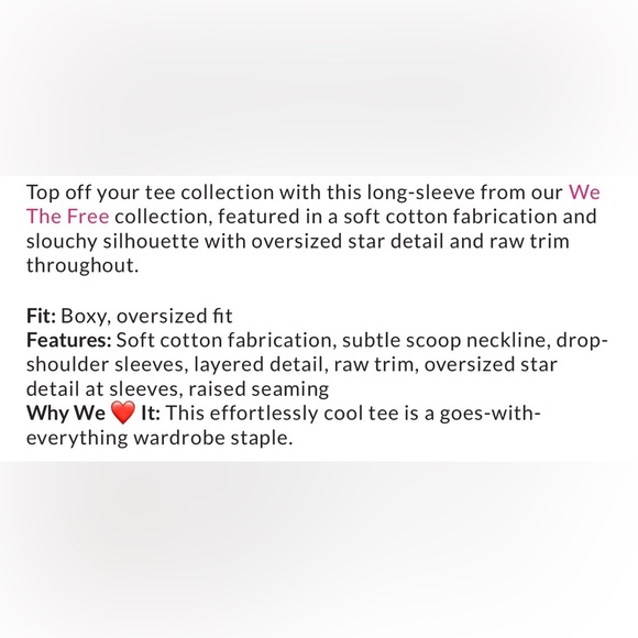 NWT Free People We The Free You're A Star Tee - Picture 5 of 5